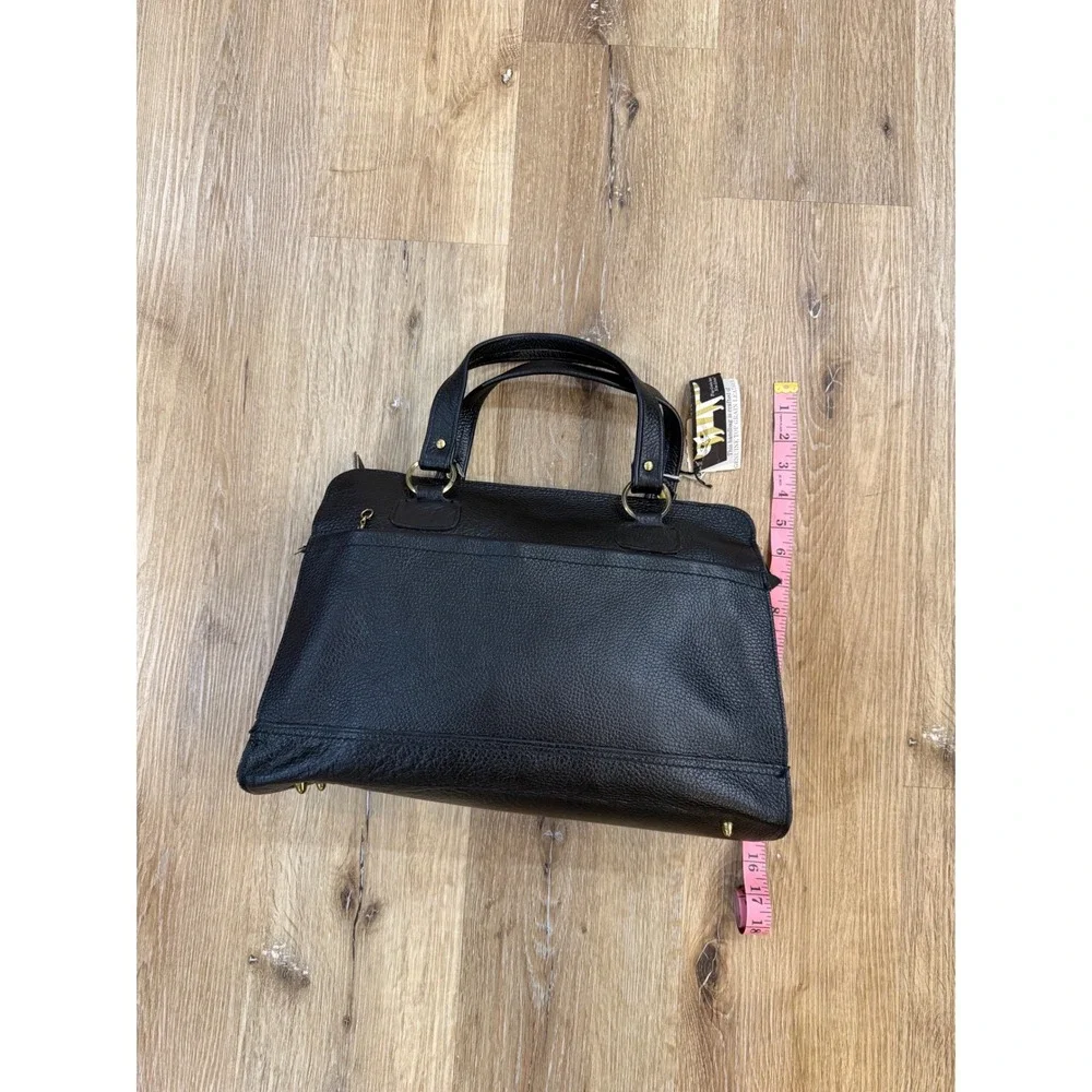 Dandy Satchel‎ Bag Womens Large Black Top Grain American Leather Gold Hardware